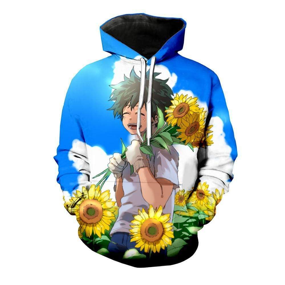 My Hero Academia Hoodie - Izuku Picking Sunflowers Hoodie