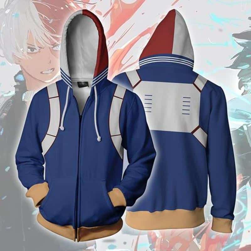 My Hero Academia Hoodies - Shoto Todoroki Zip Up Hoodie