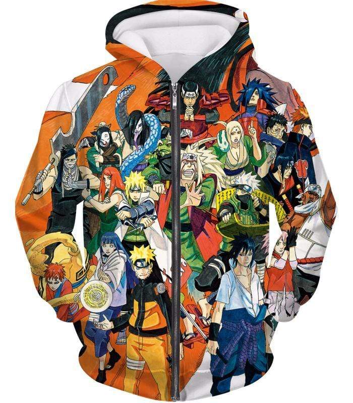 Boruto All Characters Zip Up Hoodie