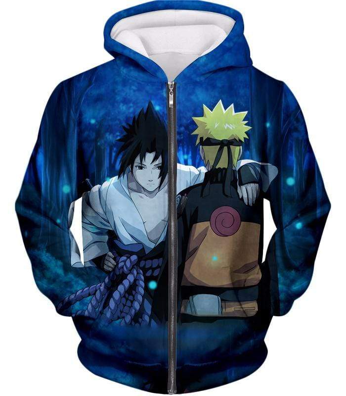 Boruto Eternal Friends And Foes Cool Boruto And Sasuke Ultimate Zip Up Hoodie - Zip Up Hoodie