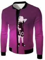 Boruto Leaf Ninja Haruno Sakura Shadow Sketch Purple Zip Up Hoodie - Jacket