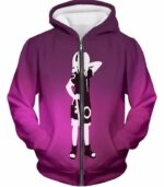 Boruto Leaf Ninja Haruno Sakura Shadow Sketch Purple Zip Up Hoodie - Zip Up Hoodie