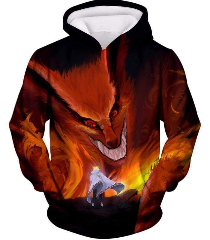 Boruto Nine Tails Fox Kurama Vs The Fourth Hokage Minato Ultimate Anime Hoodie - Hoodie