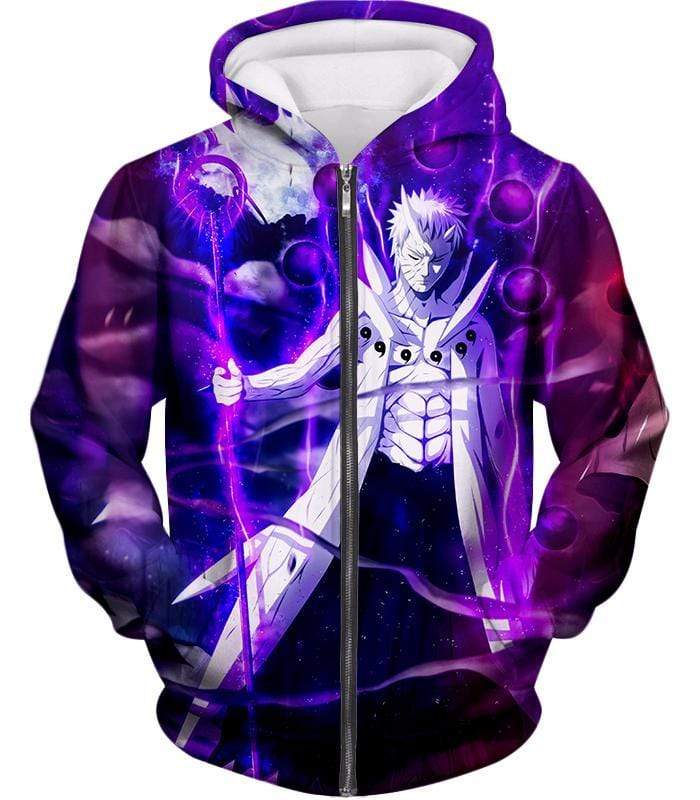 Boruto Obito Uchiha As Sage Of Six Paths Cool Anime Zip Up Hoodie