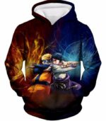 Boruto Sasuke Vs Boruto Brothers In Arms Cool Anime Zip Up Hoodie - Hoodie