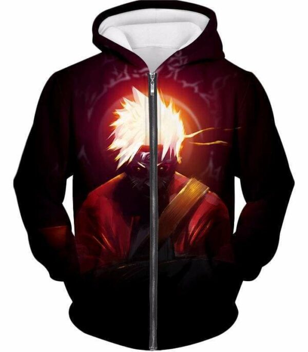 Boruto Super Cool Ninja Art Uzumaki Boruto The Sage Black Zip Up Hoodie - Zip Up Hoodie