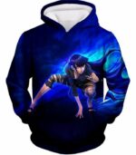 Boruto Super Hot Ninja Hinata Hyuga HD 3D Anime Black Zip Up Hoodie - Hoodie