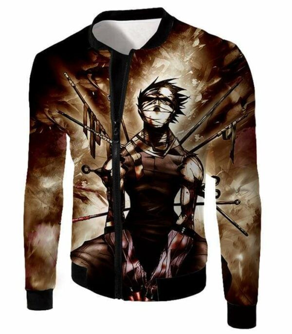 Boruto Zabuza Momochi Demon Of The Hidden Mist Super Cool Black Zip Up Hoodie - Jacket