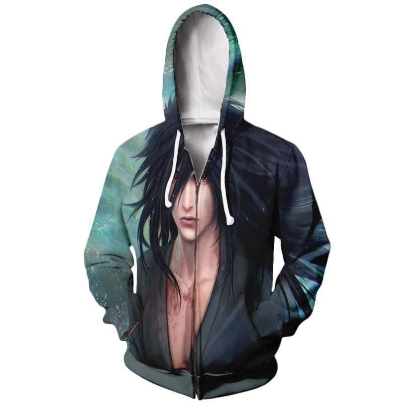 Madara Uchiha Realistic 3D Hoodie - Naruto Zip Up Hoodie