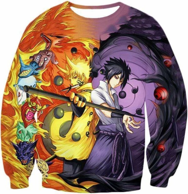 Naruto Brothers Naruto And Sasuke Hoodie - Sweatshirt