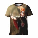 Naruto Hoodies - Naruto Red Cloud Rain Zip Up Hoodie Jacket - T-Shirt