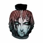 Naruto Shippuden Gaara - Naruto 3D Printed Zip Up Hoodie Jacket - PullOver Hoodie