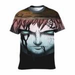 Naruto Shippuden Gaara - Naruto 3D Printed Zip Up Hoodie Jacket - T-Shirt