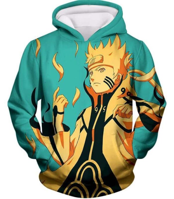 Naruto Super Cool Boruto Uzumaki Tailed Beast Mode Action Green Hoodie - Hoodie