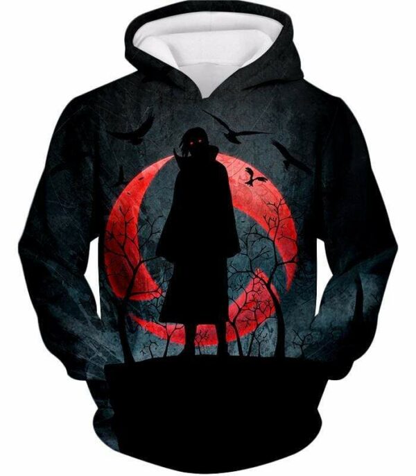 Naruto Super Cool Itachi Uchihas Mangekyou Sharingan Black Hoodie
