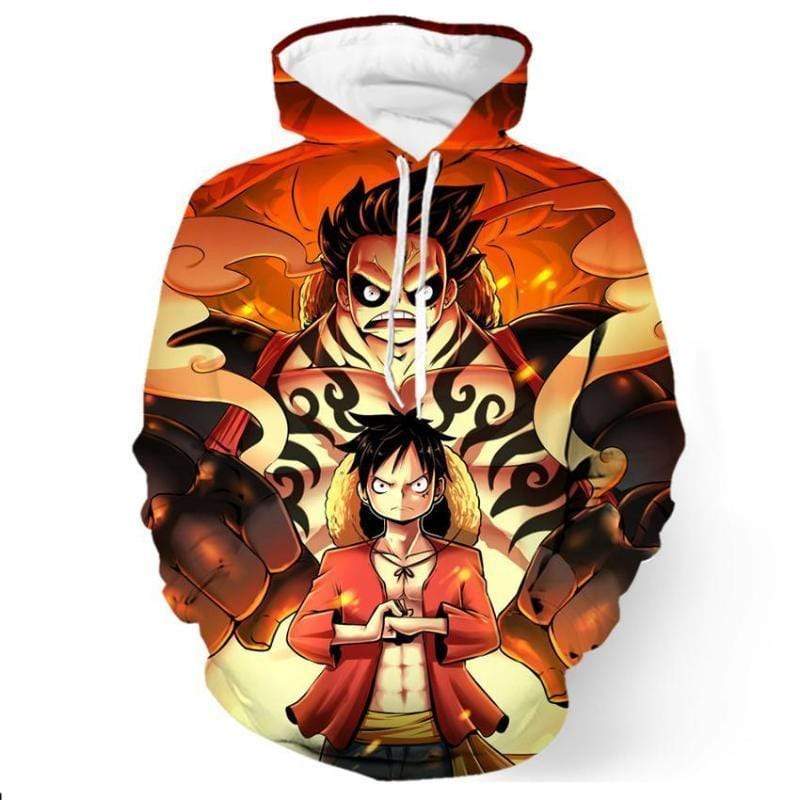 Luffy Gear Fourth 3D Graphic Hoodie - One Piece Hoodie