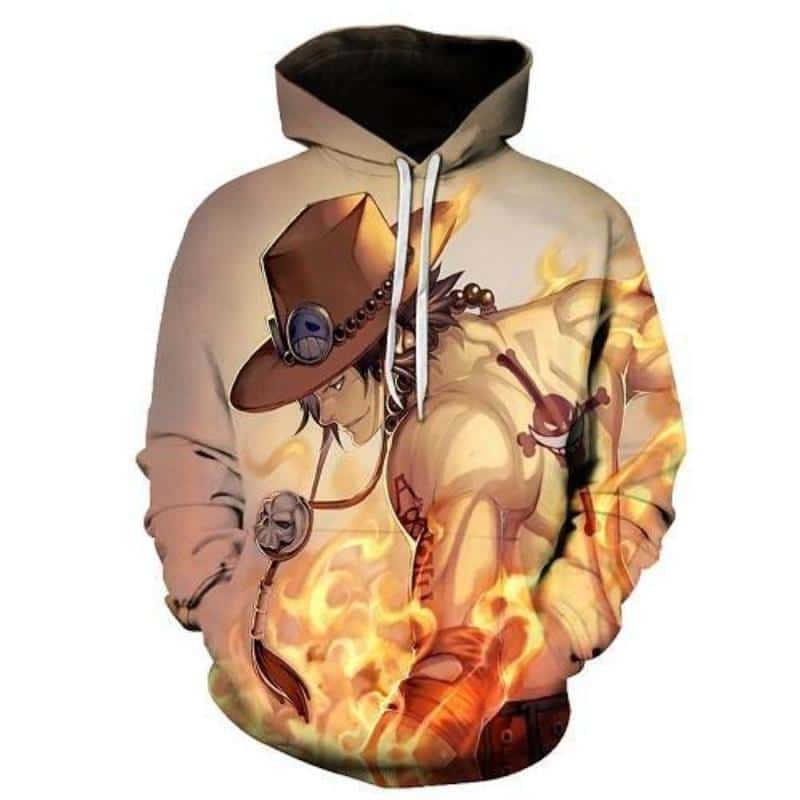 One Piece  Firefist Ace 3d Hoodie - One Piece 3D Graphic Hoodie