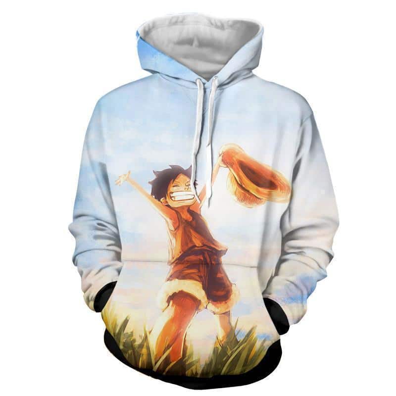 One Piece Free Young Luffy 3D Graphic Hoodie - One Piece Hoodie Jacket