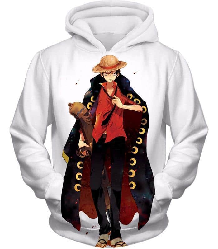 One Piece Future Pirate King Straw Hat Luffy Cool White Hoodie - Hoodie