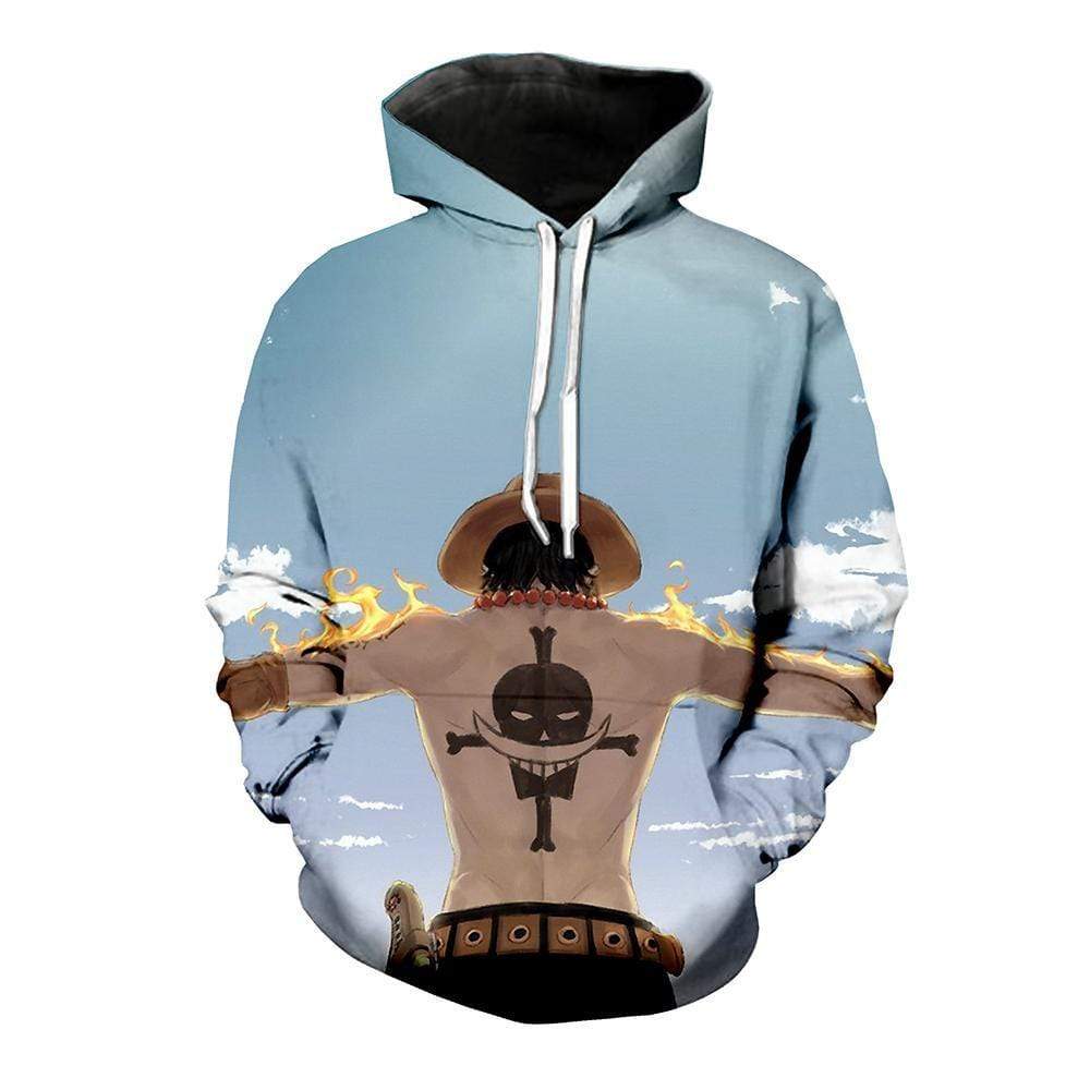 One Piece Hoodie - Ace Tattoo Hoodie