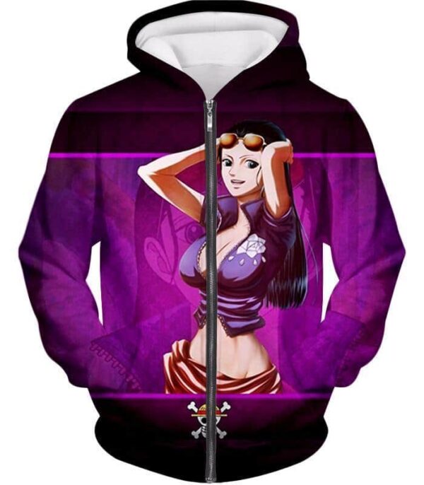 One Piece Hoodie - One Piece Sexy One Piece Girl Nico Robin Of Straw Hat Pirates Hoodie - Zip Up Hoodie