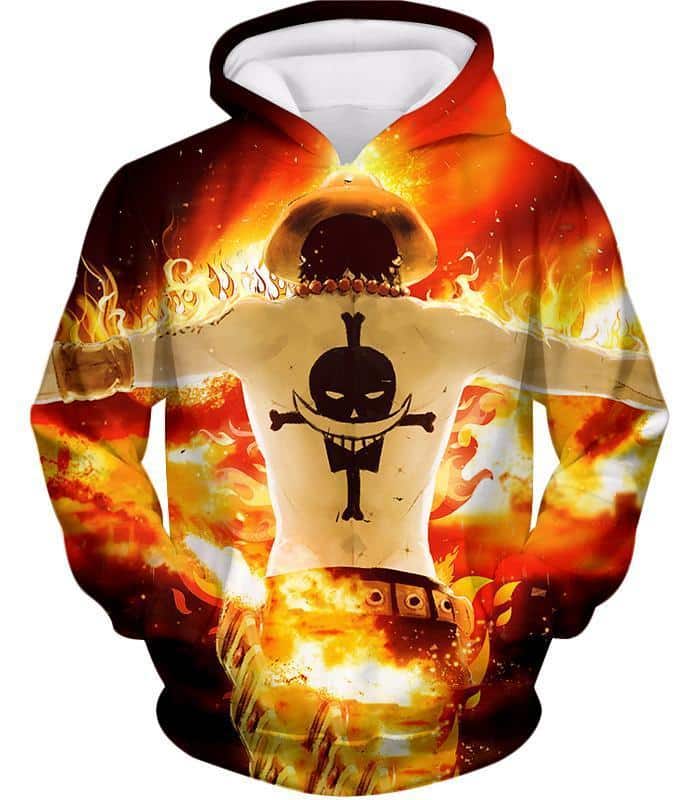 One Piece Hoodie - One Piece Whitebeard Pirates 2nd Division Commander Portgas D Ace Hoodie - Hoodie
