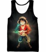 One Piece Zip Up Hoodie - One Piece Captain Of Straw Hats Monkey D Luffy Black Zip Up Hoodie - Tank Top