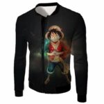 One Piece Zip Up Hoodie - One Piece Captain Of Straw Hats Monkey D Luffy Black Zip Up Hoodie - Jacket