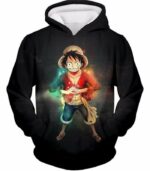 One Piece Zip Up Hoodie - One Piece Captain Of Straw Hats Monkey D Luffy Black Zip Up Hoodie - Hoodie