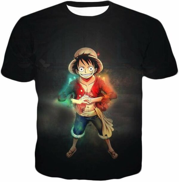 One Piece Zip Up Hoodie - One Piece Captain Of Straw Hats Monkey D Luffy Black Zip Up Hoodie - T-Shirt