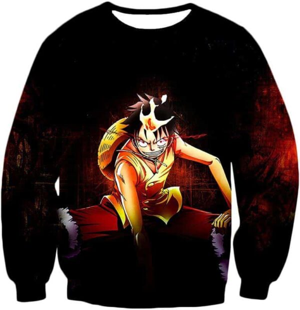 One Piece Zip Up Hoodie - One Piece Straw Hat Luffy Black Zip Up Hoodie - Sweatshirt