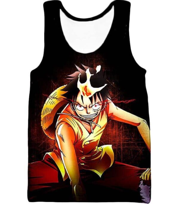 One Piece Zip Up Hoodie - One Piece Straw Hat Luffy Black Zip Up Hoodie - Tank Top