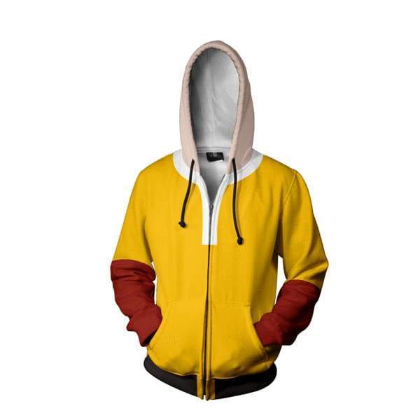 One Punch Man Saitama Zip Up Hoodie Jacket