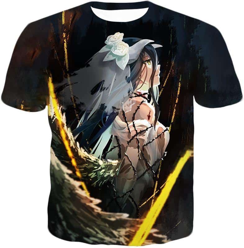 Overlord Beautiful Albedo Cute Bride Avatar Anime Promo Hoodie - T-Shirt