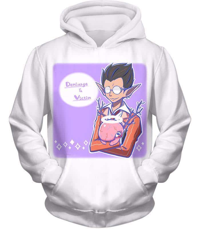 Overlord Cute Demiurge Fan Art Animation Cool Anime Promo White Hoodie - Hoodie