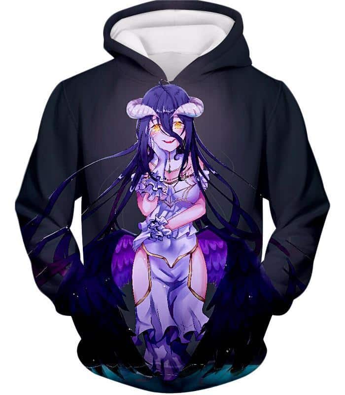 Overlord Most Beautiful NPC Guardian Overseer Albedo Cool Black Hoodie