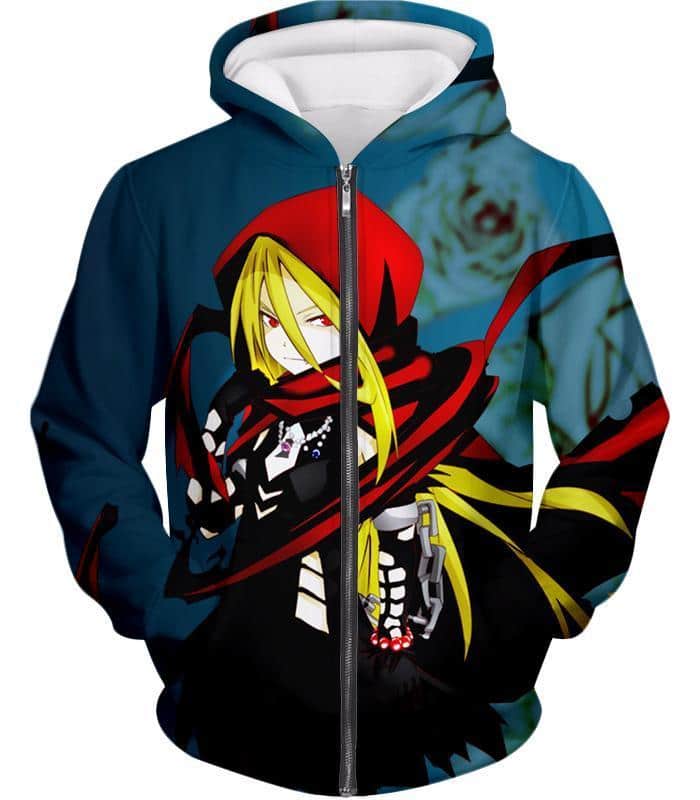 Overlord Prime Grade Magic Caster Evileye Cool Anime Promo Zip Up Hoodie - Zip Up Hoodie