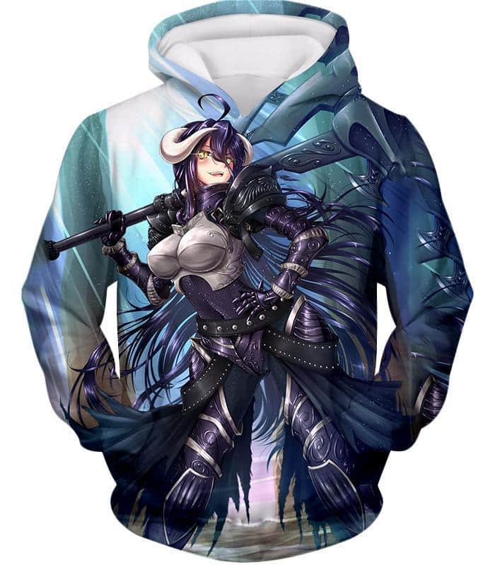 Overlord Ready For Action Albedo The White Devil Cool Anime Promo Hoodie - Hoodie