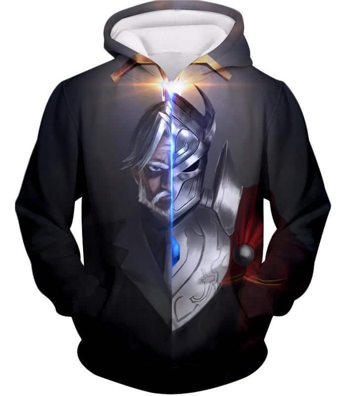 Overlord The Iron Butler And Touch Me Super Cool Anime Black Hoodie