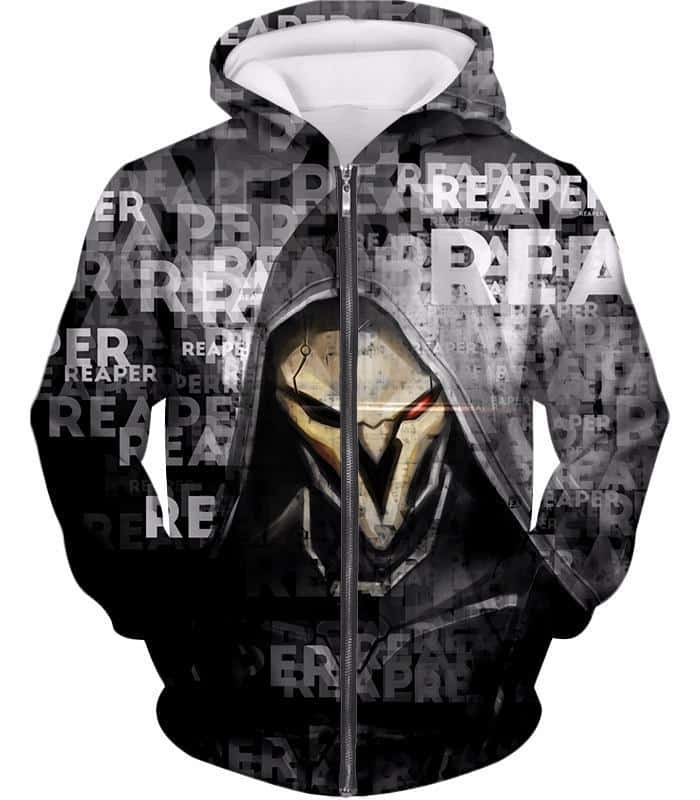 Overwatch Black Ghost Reaper Zip Up Hoodie