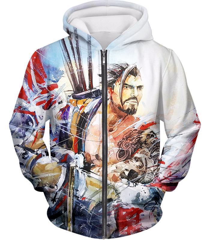 Overwatch Bow And Arrow Specialist Fighter Hanzo Zip Up Hoodie - Overwatch Hoodie