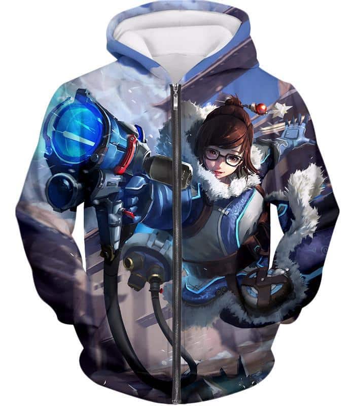 Overwatch Climatologist Mei Defense Hero Zip Up Hoodie - Zip Up Hoodie