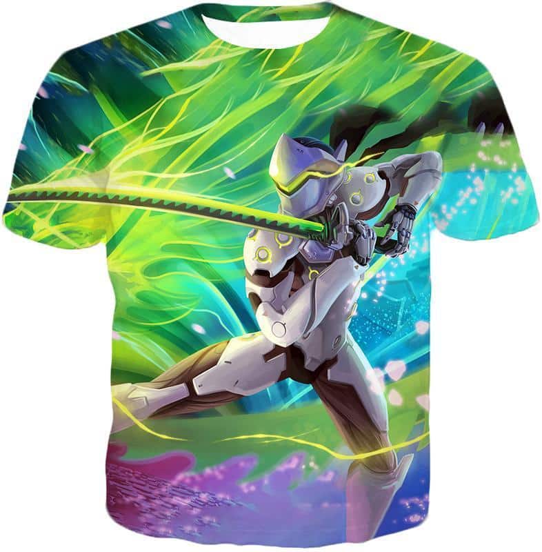 Overwatch Cyborg Ninja Fighter Genji Hoodie - T-Shirt
