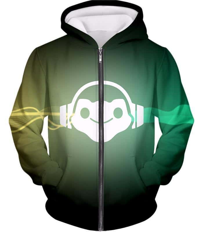Overwatch Green Logo Zip Up Hoodie