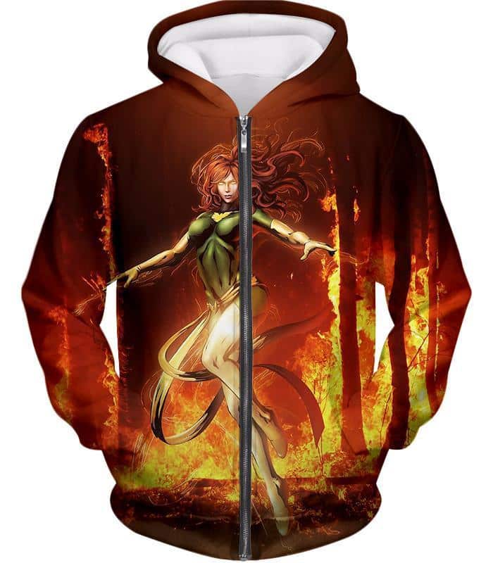 Most Dangerous Hot Villain Dark Phoenix Zip Up Hoodie