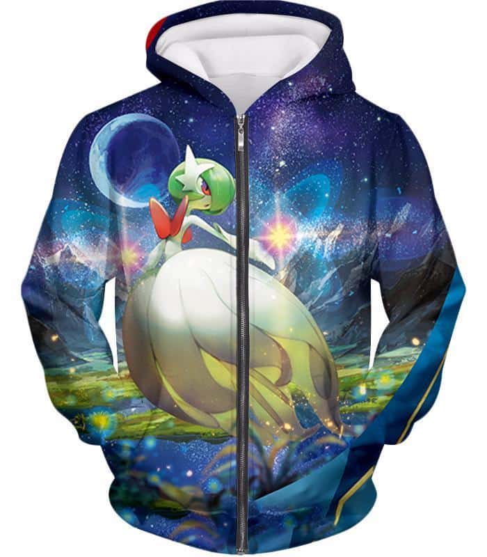 Pokemon Beautiful Psychic Fairy Pokemon Mega Gardevoir Zip Up Hoodie