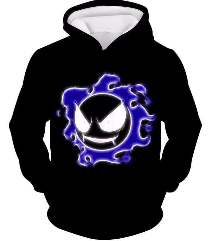 Pokemon Ghastly Ghost Type Pokemon Black Hoodie  - Pokemon Hoodie