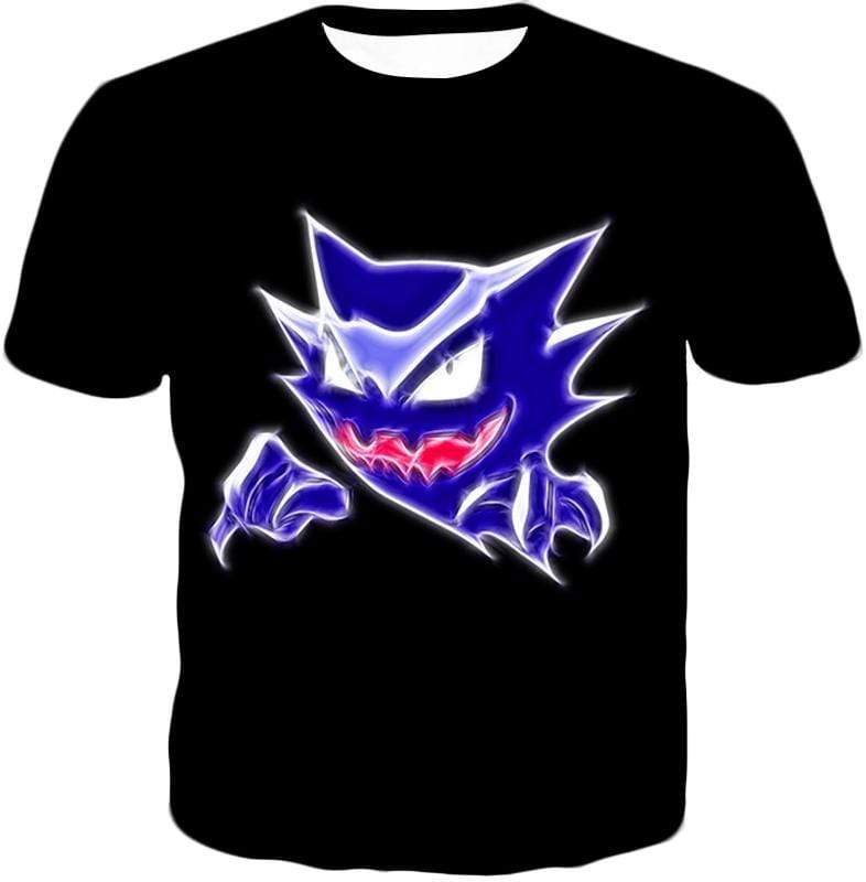 Pokemon Ghost Type Pokemon Haunter Anime Black Hoodie  - Pokemon Hoodie - T-Shirt