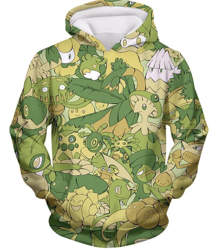 Pokemon Hoodie - Grass Type Pokemons Hoodie