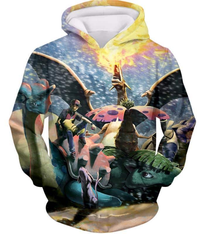 Pokemon Hoodie - Pokemon Ash Ketchums First Generation All Evolved Hoodie